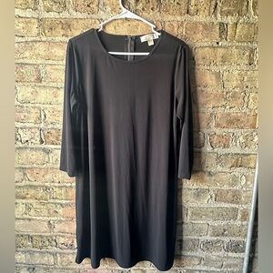 MICHAEL Michael Kors Black Sheath Dress 3/4 Sleeve Crew Neck
